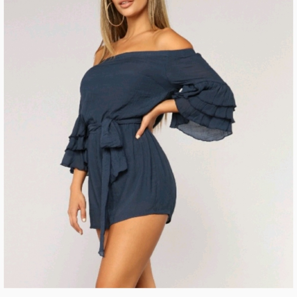 NWT  PINK Ruffle Romper